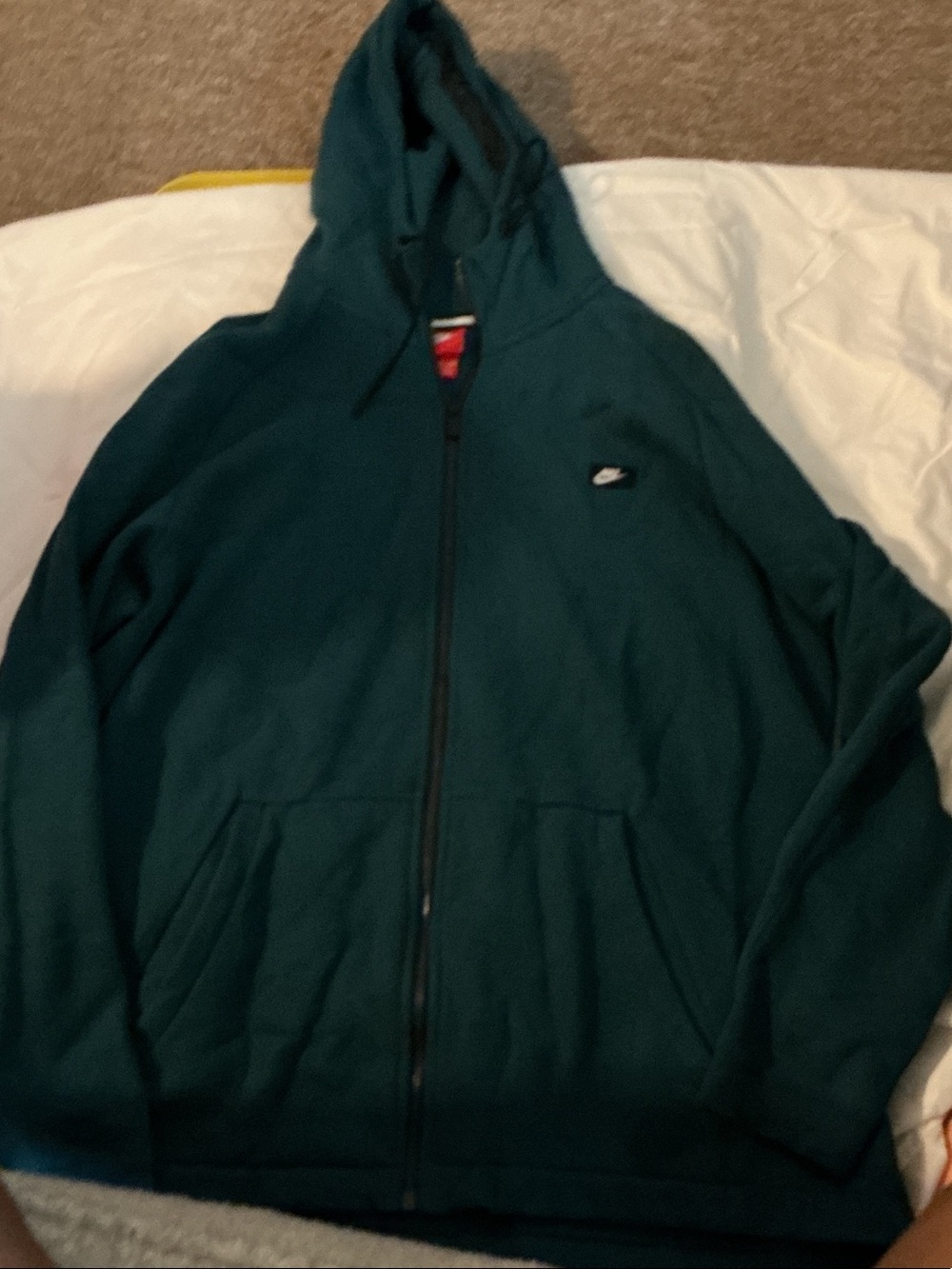 Nike Men's Teal Full-Zip Hoodie